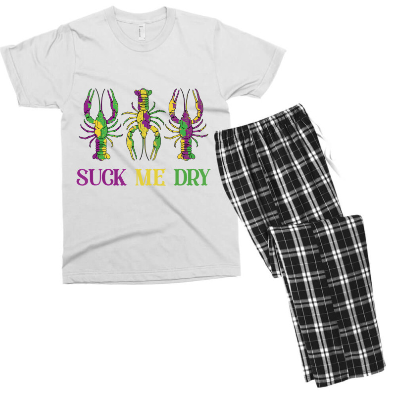 Mardi Gras Shirt Women, Funny Suck Me Dry Crawfish Men's T-shirt Pajama Set | Artistshot