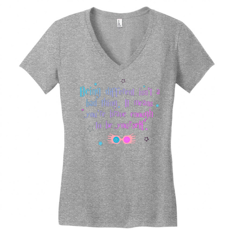 Being Different Is No Bad Thing  54 Women's V-Neck T-Shirt by cobelldanishr | Artistshot