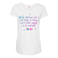 Being Different Is No Bad Thing  54 Maternity Scoop Neck T-shirt | Artistshot