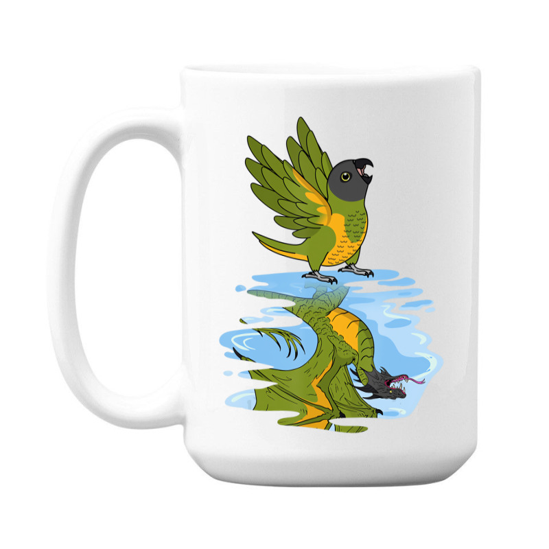 Parrot & Dragon Reflection I Senegal Parrot T Shir 15 Oz Coffee Mug | Artistshot