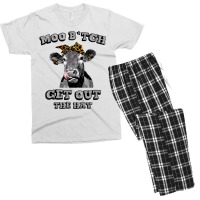 Moo Bitch Get Out The Hay Funny Heifer Leopard T S Men's T-shirt Pajama Set | Artistshot