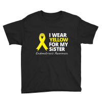 I Wear Yellow For My Sister T Shirt Endometriosis Youth Tee | Artistshot