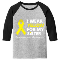 I Wear Yellow For My Sister T Shirt Endometriosis Youth 3/4 Sleeve | Artistshot