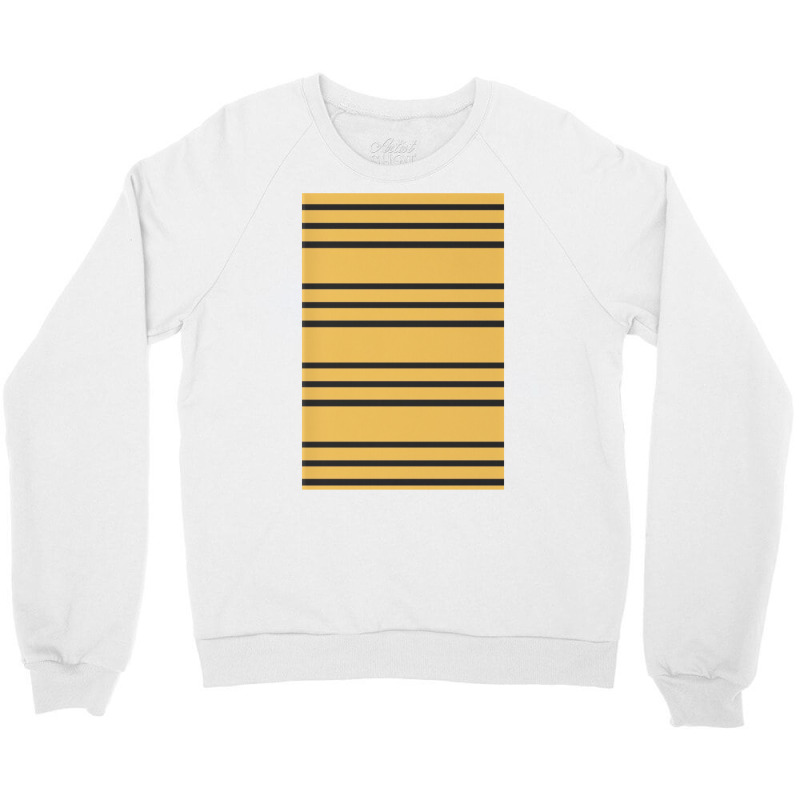 Black And Yellow Stripe Crewneck Sweatshirt by cobelldanishr | Artistshot