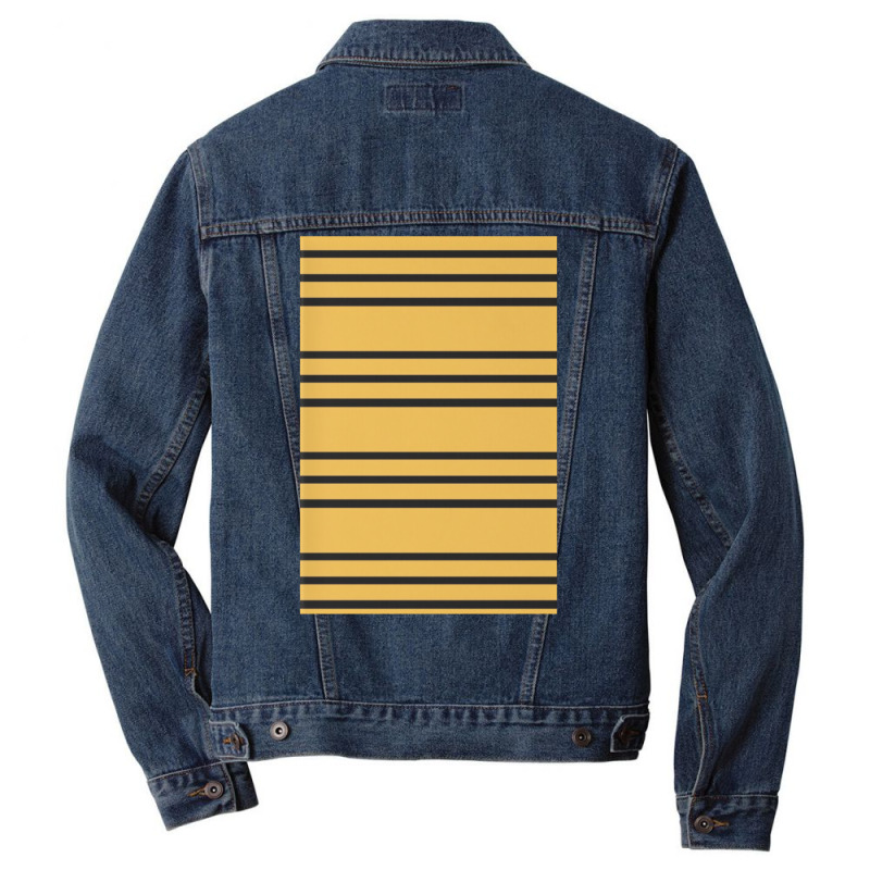 Black And Yellow Stripe Men Denim Jacket by cobelldanishr | Artistshot