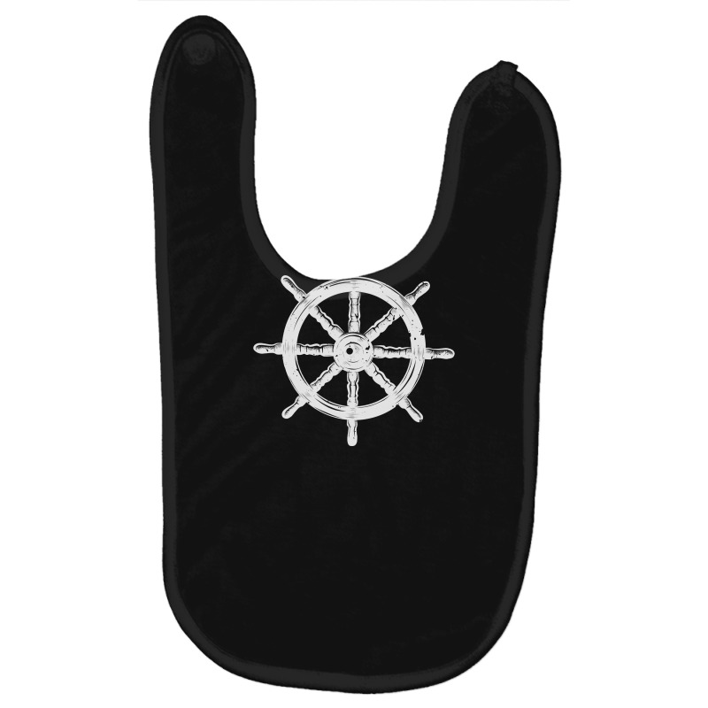 Ship's Wheels Captain | Nautical For Ocean, Lake & River Baby Bibs | Artistshot