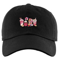 Pink Valentine Latte Iced Coffee Candy Heart Women Kids Cap | Artistshot