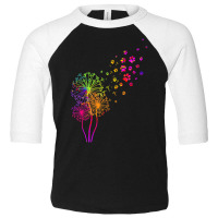 Dandelion Paw Print T Shirt Toddler 3/4 Sleeve Tee | Artistshot