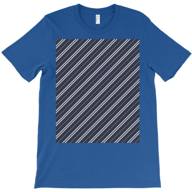 Blue And Silver House Colors Stripes Pattern T-Shirt by cobelldanishr | Artistshot