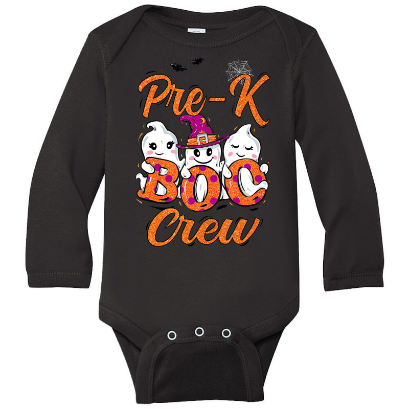 Funny Halloween Costume Pre K Boo Crew Pre K Boys Long Sleeve Baby Bodysuit | Artistshot