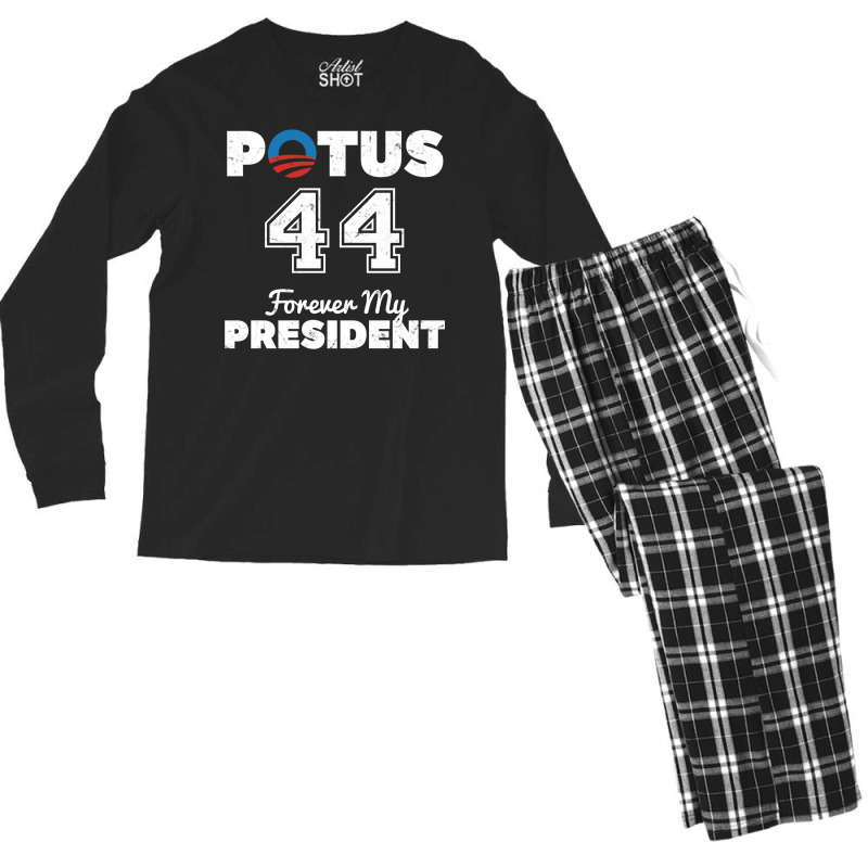 Potus 44 Forever My President Men's Long Sleeve Pajama Set | Artistshot