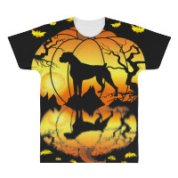 Boxer Dog Water Reflection In A Pumpkin Halloween  All Over Men's T-shirt | Artistshot