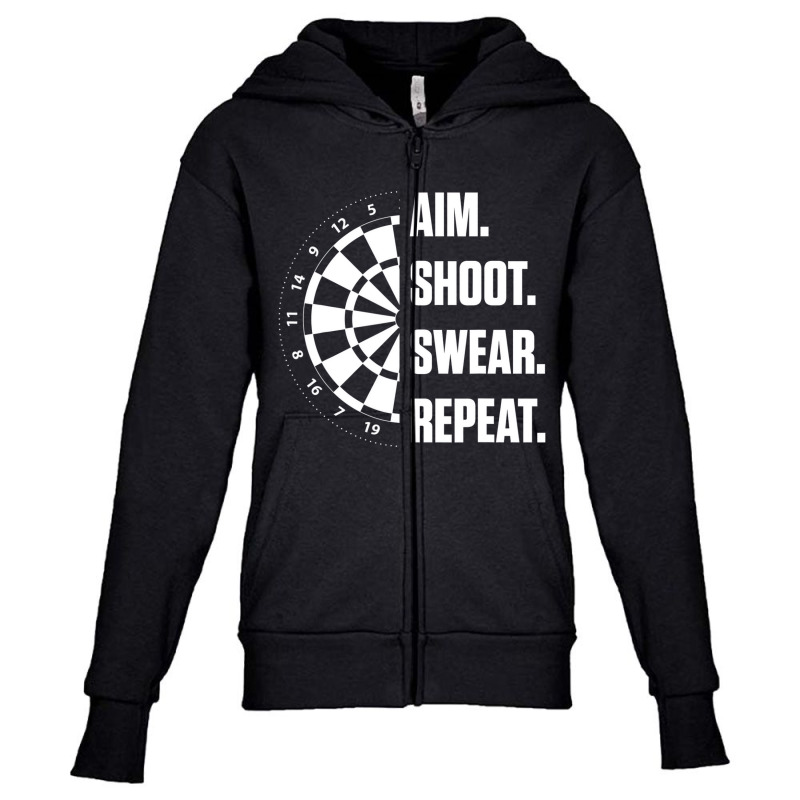 Darts Problems Dartboard Fun Hobby Dart Player T S Youth Zipper Hoodie by refahnes | Artistshot