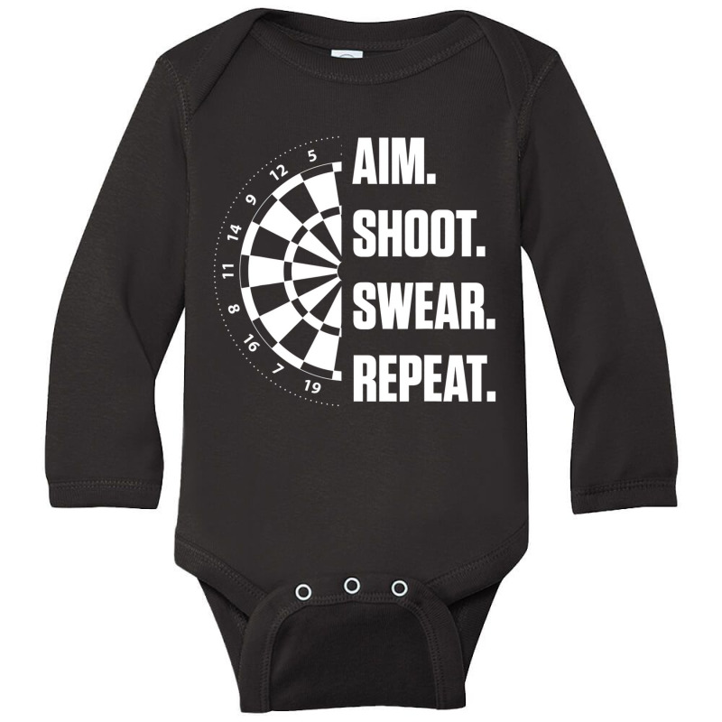 Darts Problems Dartboard Fun Hobby Dart Player T S Long Sleeve Baby Bodysuit by refahnes | Artistshot