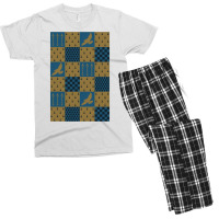 Blue And Yellow Bird Pattern Men's T-shirt Pajama Set | Artistshot