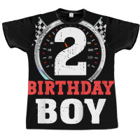 Kids Birthday Boy 2 Two Race Car 2nd Birthday Raci Graphic T-shirt | Artistshot