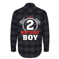 Kids Birthday Boy 2 Two Race Car 2nd Birthday Raci Flannel Shirt | Artistshot