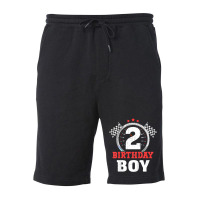 Kids Birthday Boy 2 Two Race Car 2nd Birthday Raci Fleece Short | Artistshot