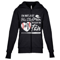 I'm Not Just His Stepmom Im His Number One Fan Bas Youth Zipper Hoodie | Artistshot