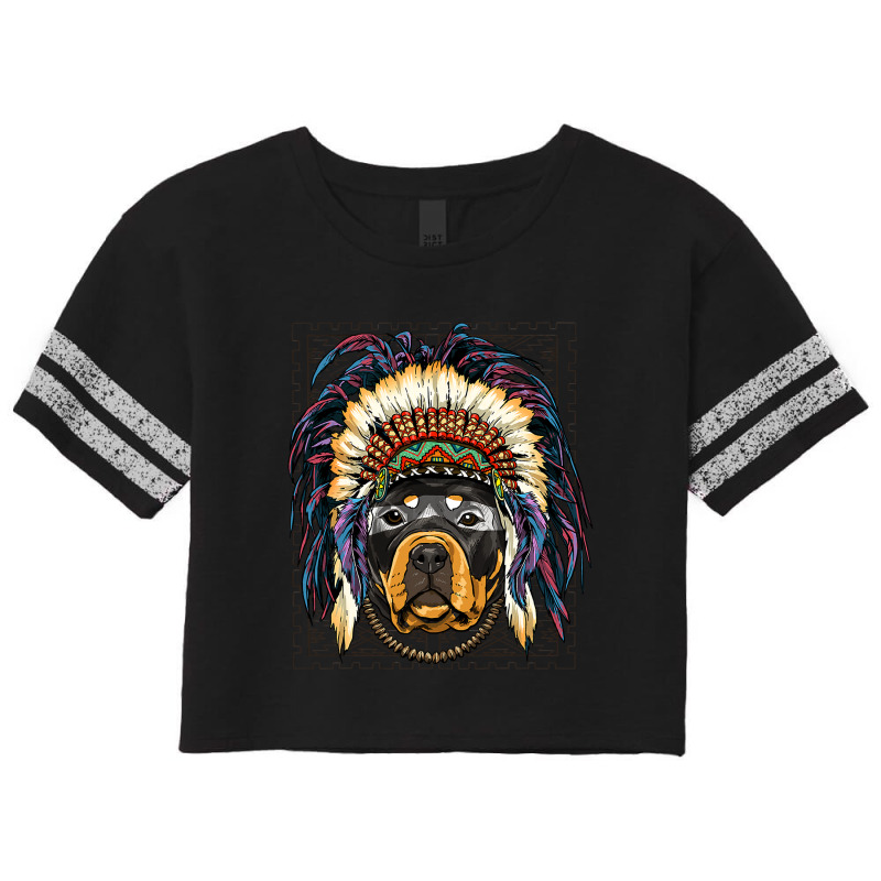 Native Indian Rottweiler Native American Indian Do Scorecard Crop Tee by kerrmanthez | Artistshot