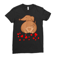 Dachshund Weenie Dog Lover Valentines Day Gift For Women T Shirt Ladies Fitted T-shirt | Artistshot