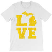 Michigan Love Mi Vintage Sweatshirt T-shirt | Artistshot