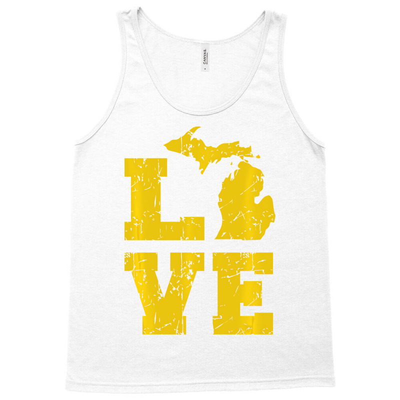 Michigan Love Mi Vintage Sweatshirt Tank Top | Artistshot