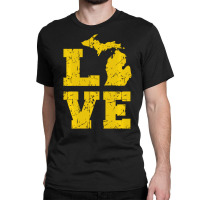 Michigan Love Mi Vintage Sweatshirt Classic T-shirt | Artistshot