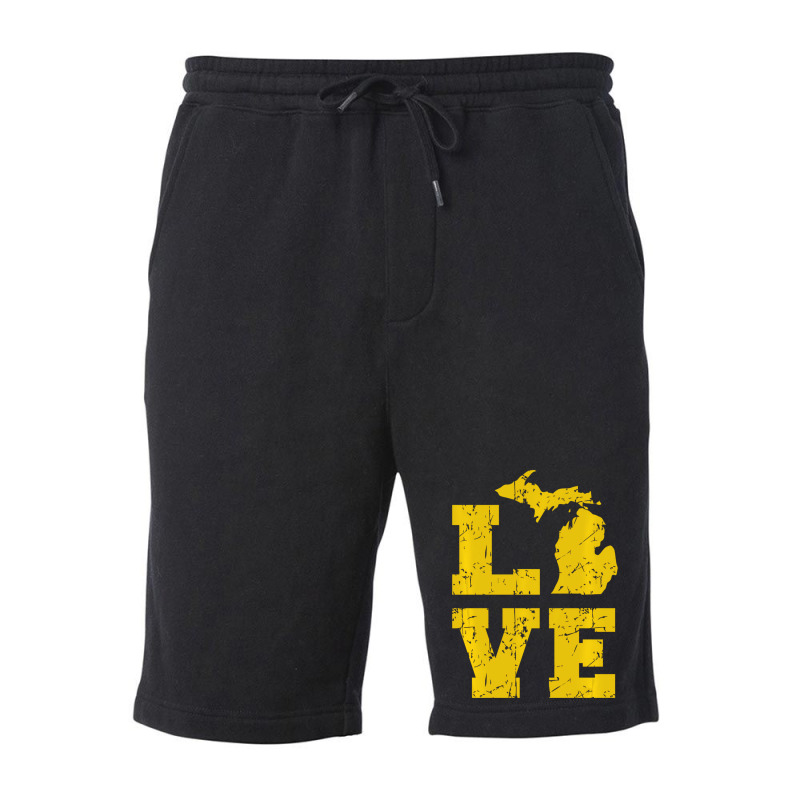 Michigan Love Mi Vintage Sweatshirt Fleece Short | Artistshot