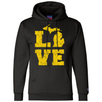 Michigan Love Mi Vintage Sweatshirt Champion Hoodie | Artistshot