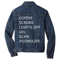 Coffee Scrubs Lights Gel Scan Ultrasound Sonograph Men Denim Jacket | Artistshot