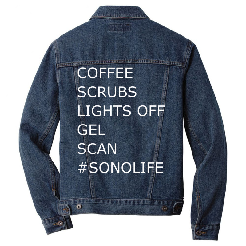 Coffee Scrubs Lights Gel Scan Ultrasound Sonograph Men Denim Jacket by chomibe | Artistshot