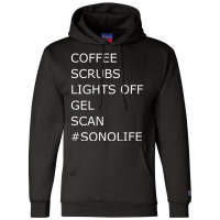 Coffee Scrubs Lights Gel Scan Ultrasound Sonograph Champion Hoodie | Artistshot