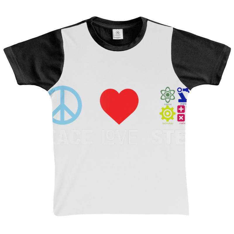 Peace Love Stem Science Technology Engineering Mat Graphic Youth T-shirt | Artistshot