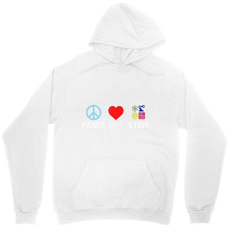 Peace Love Stem Science Technology Engineering Mat Unisex Hoodie | Artistshot