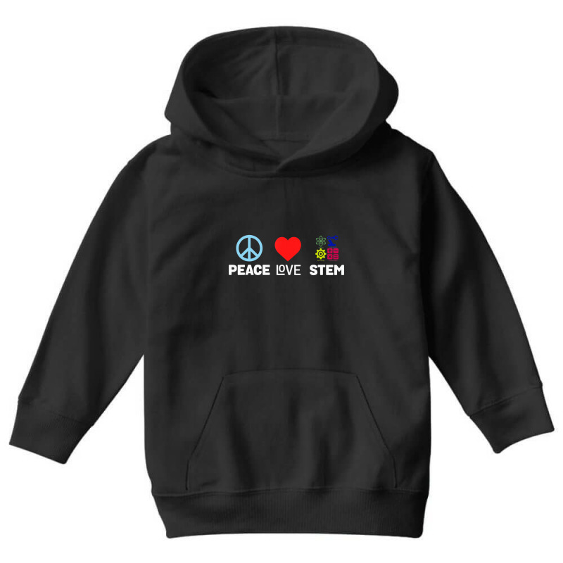 Peace Love Stem Science Technology Engineering Mat Youth Hoodie | Artistshot