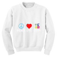 Peace Love Stem Science Technology Engineering Mat Youth Sweatshirt | Artistshot