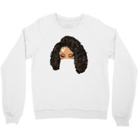 Afro Messy Bun Light Skin Natural Hair Crewneck Sweatshirt | Artistshot