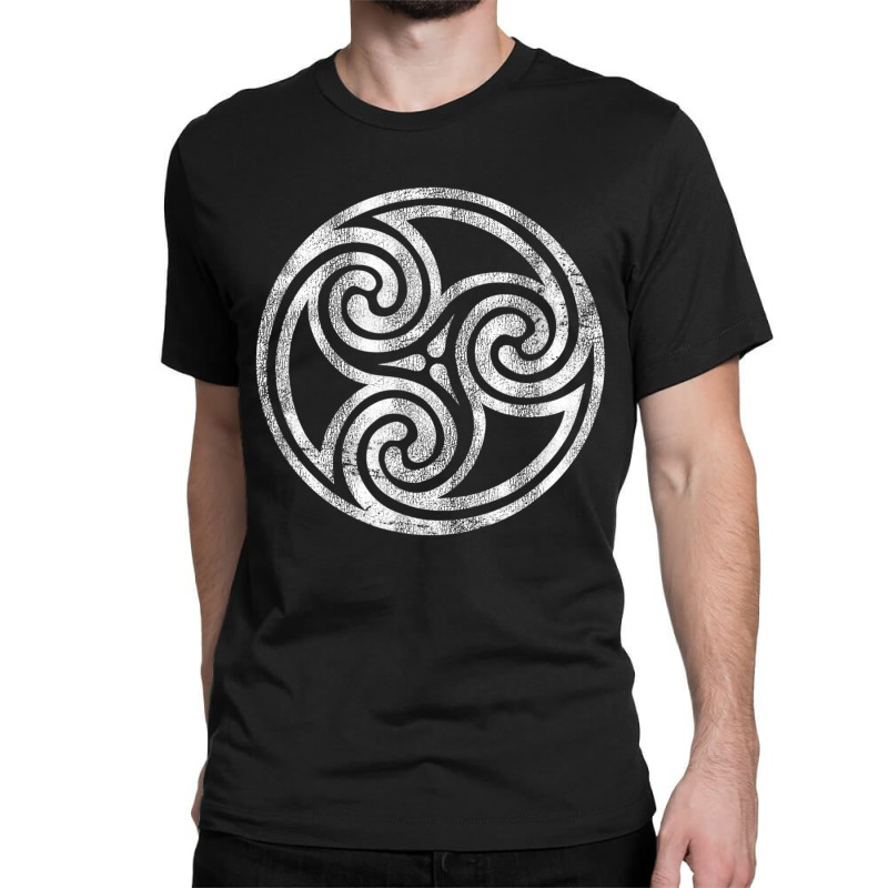 Irish Celtic Knot Vintage Ireland Spiral Triskele Classic T-shirt by howardus | Artistshot