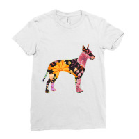 Floral Flower Vintage Retro Manchester Terrier Lov Ladies Fitted T-shirt | Artistshot