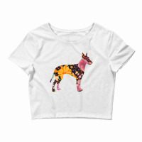 Floral Flower Vintage Retro Manchester Terrier Lov Crop Top | Artistshot