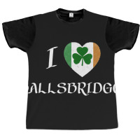 I Love Ballsbridge Ireland Flag Heart Shamrock Graphic T-shirt | Artistshot