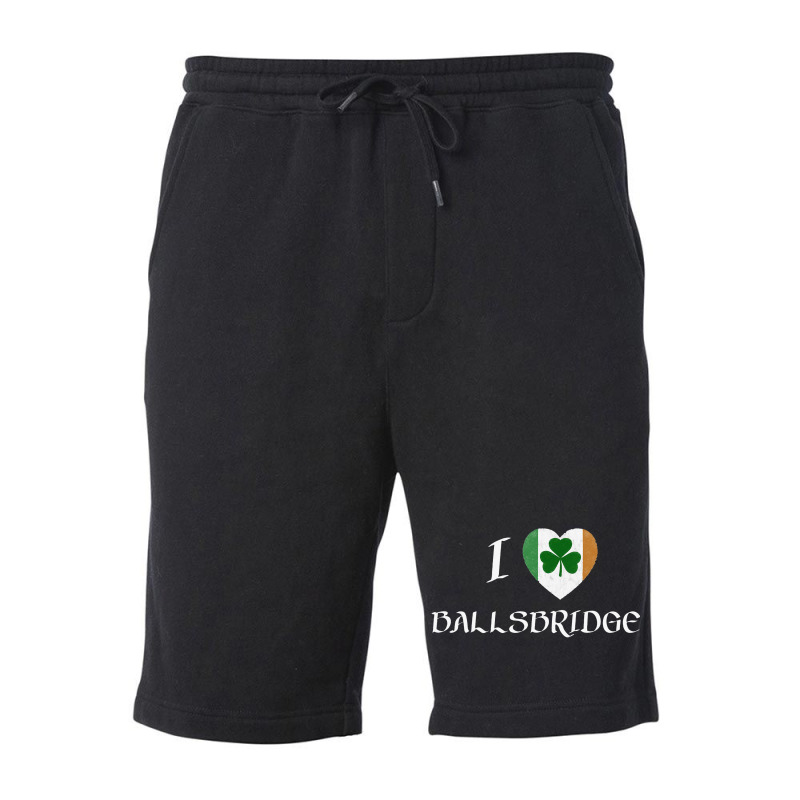 I Love Ballsbridge Ireland Flag Heart Shamrock Fleece Short | Artistshot