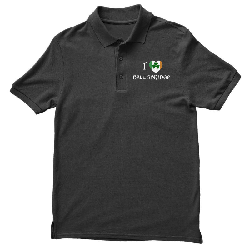 I Love Ballsbridge Ireland Flag Heart Shamrock Men's Polo Shirt | Artistshot