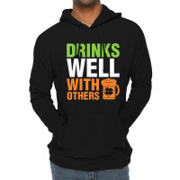 Irish Beer Drink Shamrock Happy Saint Patrick Lightweight Hoodie | Artistshot