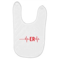 Emergency Medicine Physician Nurse Gift Er Heartbe Baby Bibs | Artistshot