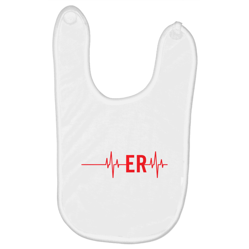 Emergency Medicine Physician Nurse Gift Er Heartbe Baby Bibs | Artistshot