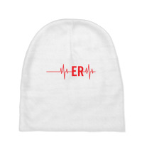 Emergency Medicine Physician Nurse Gift Er Heartbe Baby Beanies | Artistshot