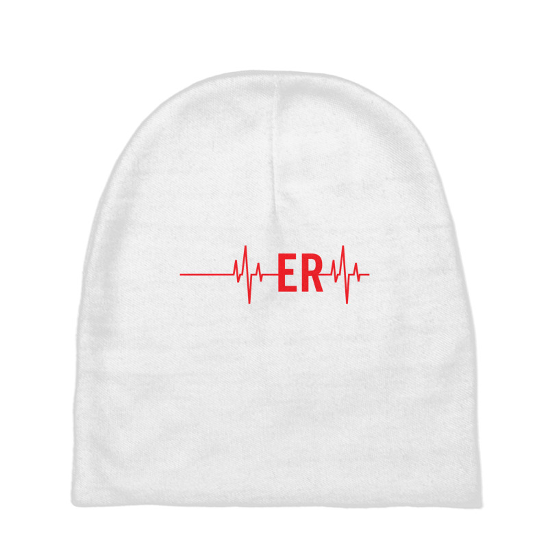 Emergency Medicine Physician Nurse Gift Er Heartbe Baby Beanies | Artistshot