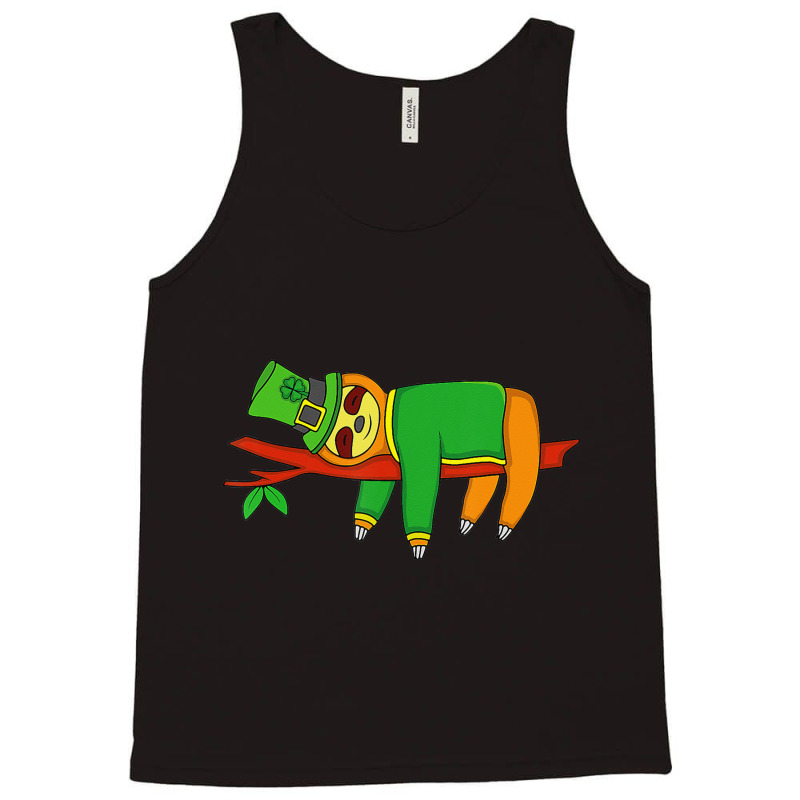 Leprechaun Sloth St Patricks Day Irish Shamrock Tank Top | Artistshot